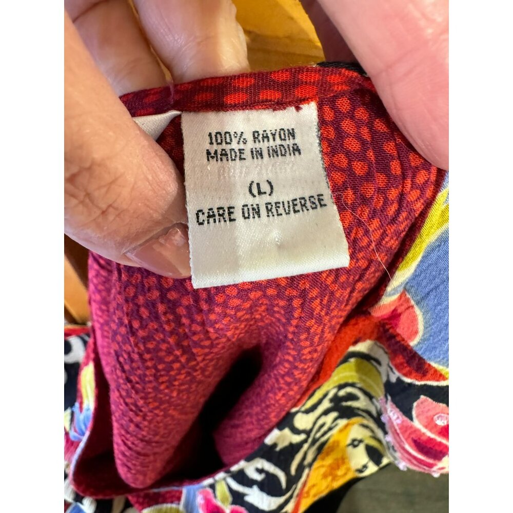 A. Grace Atsy Floral Patchwork Tunic Top L Bright… - image 7